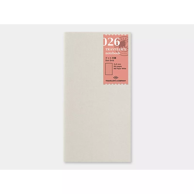 026 Dot Grid Page Refill TRAVELER’S Notebook – Regular Size