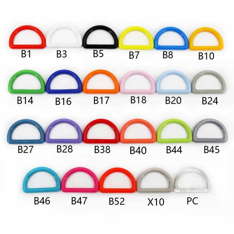 1 Inch Plastic D-Ring Buckle for Bags Backpacks 115 Pack(23 Colors)