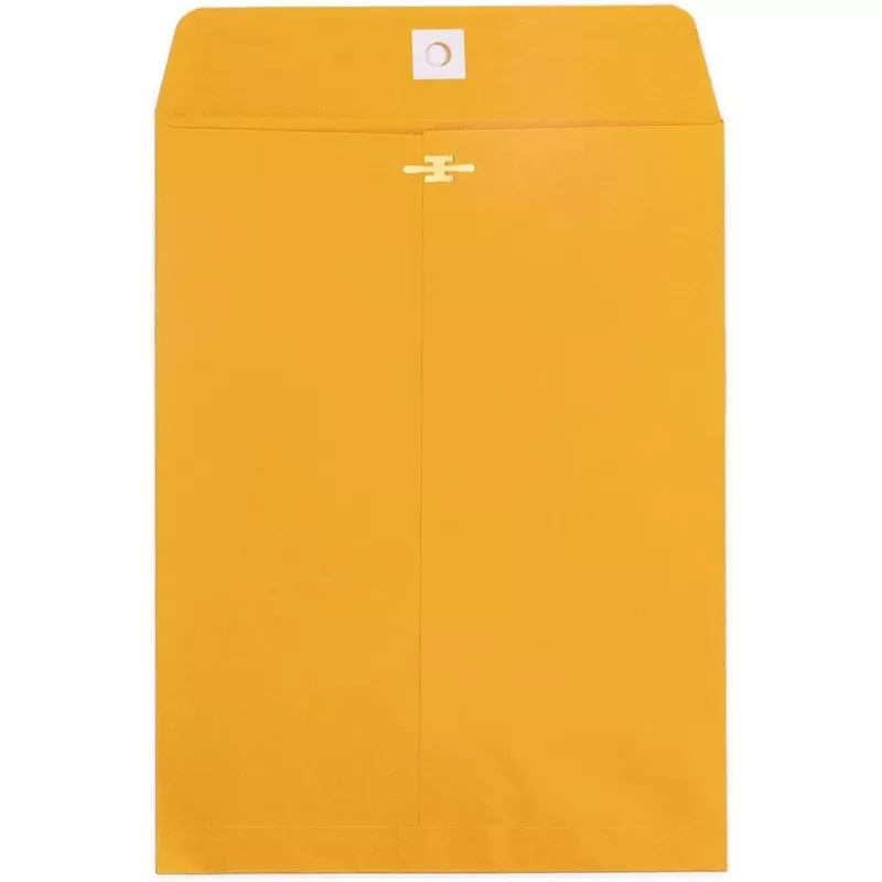 10x13 Clasp Envelopes 20 Pack, Goefun Large Brown Yellow Manilla Envelopes 10x13 with Clasp and Gummed Seal for Office - 100GSM Kraft Paper