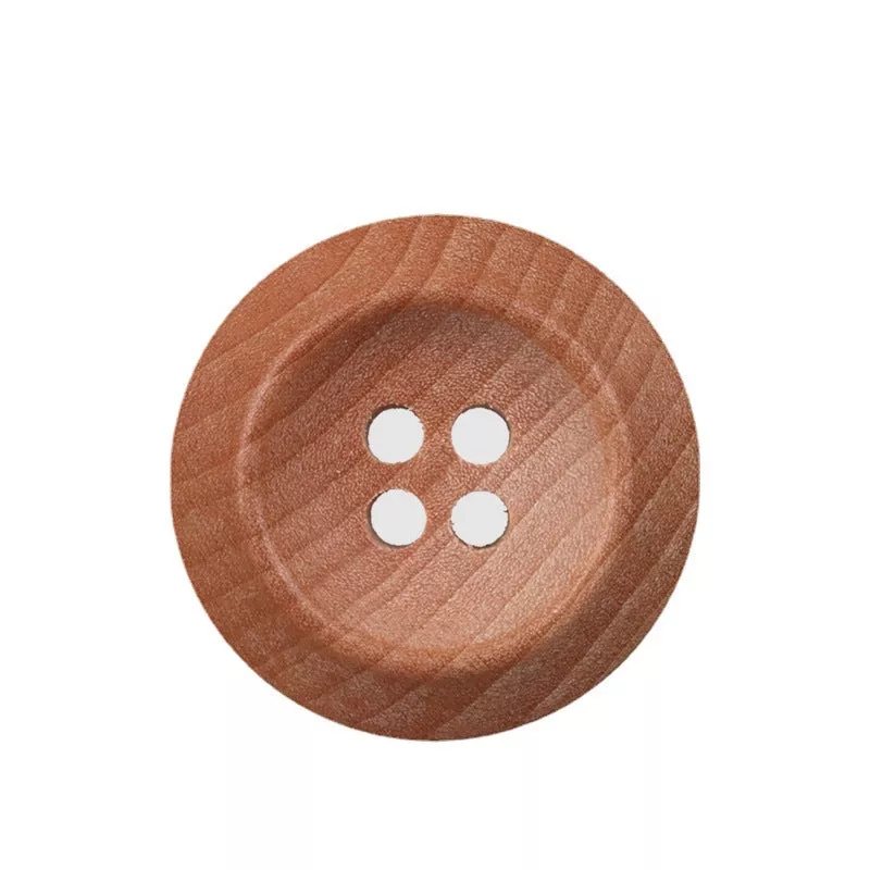 11.5-25mm Round 4-Hole Natural Wood Buttons for Coats and Shirts 40pcs 11.5mm