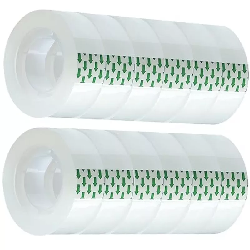 12 Rolls Clear Tape Refill – Tear by Hand, Transparent Tape Rolls for Dispenser, 3/4″ x 1000 inch