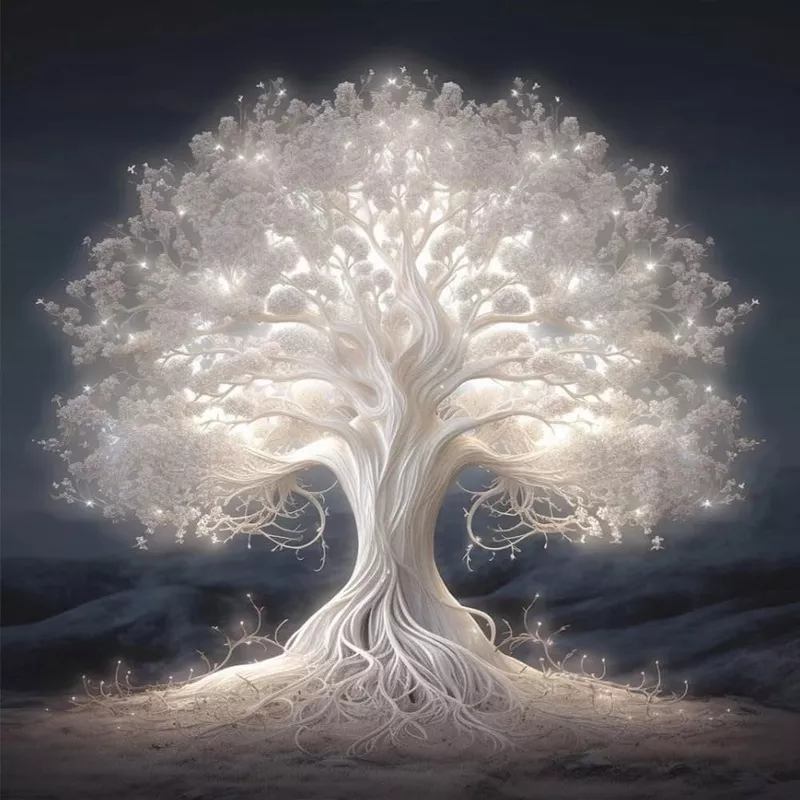 12 x 12 Inch Tree of Life Full Drill 5D Diamond Painting Kit with Waterproof Canvas, Diamonds, Clay, Tray, Pen, Tips, and Sponge Cover