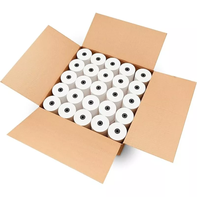 (50 Rolls) 3" x 165' 1-Ply Bond Receipt Paper POS Cash Register Point of Service Printer Paper SP700, 07901, 07706, 220,8340, m188b