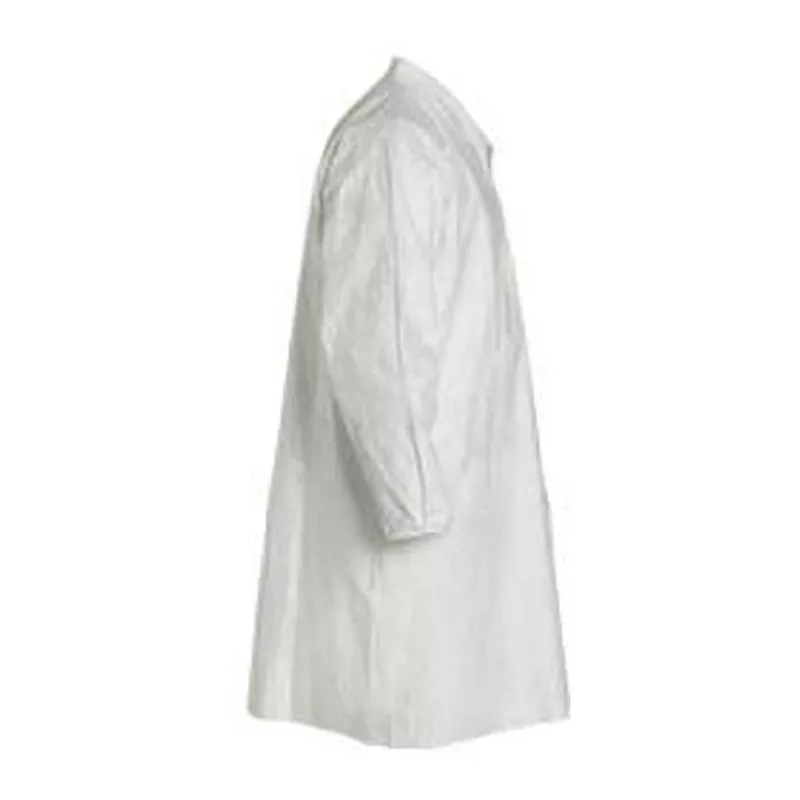 Dupont TY211SWH3X003000 Tyvek frocks with collar elastic wrists snap closure pack of 30 3X-Large