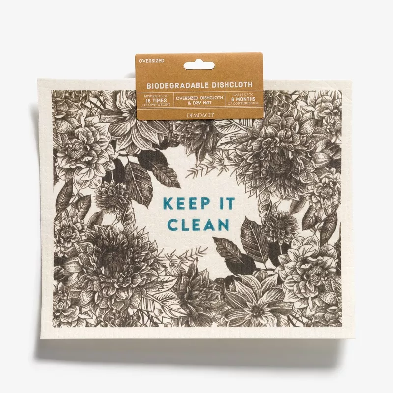 Floral Extra Large Biodegradable Dish Cloth