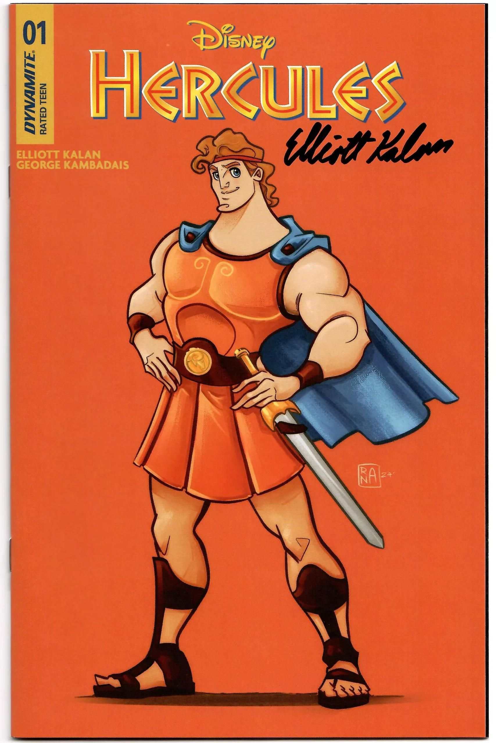 Hercules #1 D AlessandroRanaldi Negative Space Variant SIGNED Elliott Kalan (04/10/2024) Dynamite
