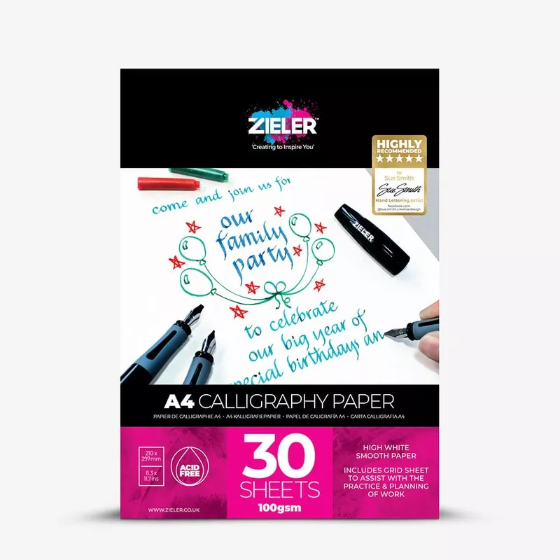Zieler : Calligraphy Pad : 100gsm : 30 sheets : A4