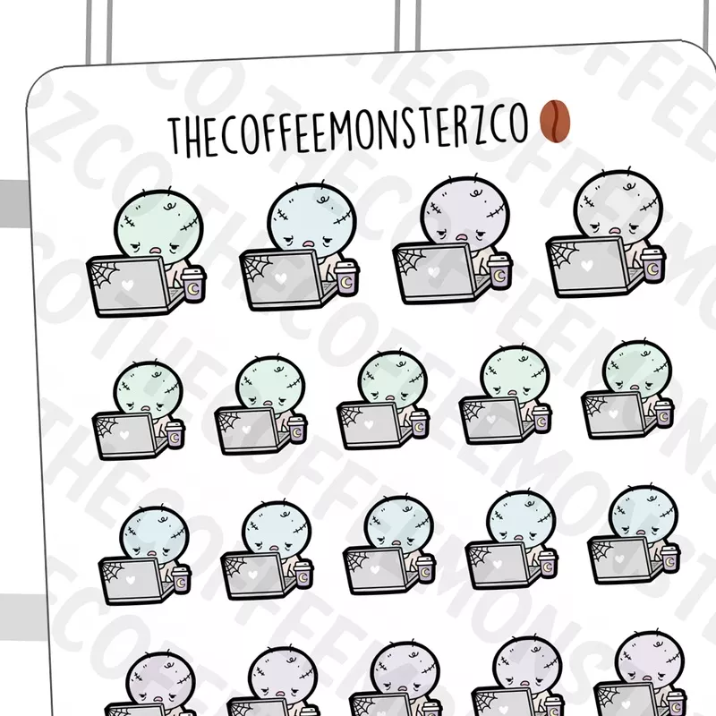 Zombie Working Emotis